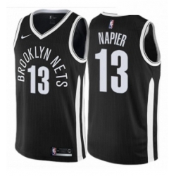 Youth Nike Brooklyn Nets 13 Shabazz Napier Swingman Black NBA Jersey City Edition 