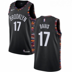 Youth Nike Brooklyn Nets 17 Ed Davis Swingman Black NBA Jersey 2018 19 City Edition 