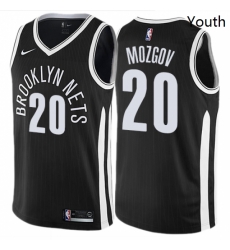Youth Nike Brooklyn Nets 20 Timofey Mozgov Swingman Black NBA Jersey City Edition