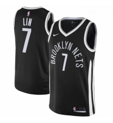 Youth Nike Brooklyn Nets 7 Jeremy Lin Swingman Black NBA Jersey City Edition