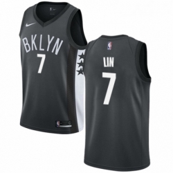 Youth Nike Brooklyn Nets 7 Jeremy Lin Swingman Gray NBA Jersey Statement Edition