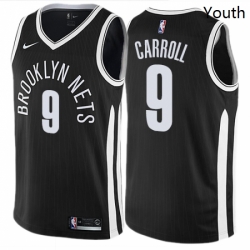 Youth Nike Brooklyn Nets 9 DeMarre Carroll Swingman Black NBA Jersey City Edition 