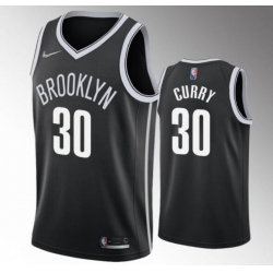 Youth Nike Brooklyn Nets Seth Curry #30 Black Stitched Swingman Jersey