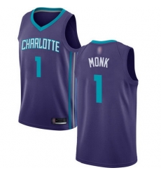 Hornets  1 Malik Monk Purple Basketball Jordan Swingman Statement Edition Jersey