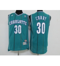 Hornets 30 Dell Curry Teal Hardwood Classics Jersey