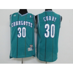 Hornets 30 Dell Curry Teal Hardwood Classics Jersey