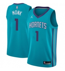 Men Nike Charlotte Hornets 1 Malik Monk Teal NBA Jordan Swingman Icon Edition Jersey