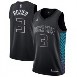 Men Nike Charlotte Hornets 3 Terry Rozier Black NBA Jordan Swingman City Edition Jersey