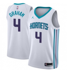 Men Nike Charlotte Hornets 4 Devonte 27 Graham White NBA Jordan Swingman Association Edition Jersey