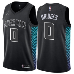 Nike Hornets #0 Miles Bridges Black NBA Jordan Swingman City Edition Jersey