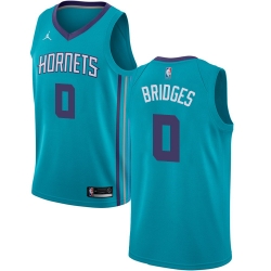 Nike Hornets #0 Miles Bridges Teal NBA Jordan Swingman Icon Edition Jersey