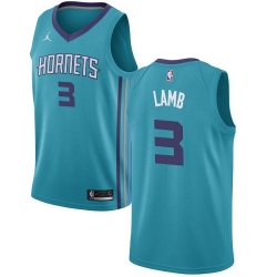Nike Hornets #3 Jeremy Lamb Teal NBA Jordan Swingman Icon Edition Jersey