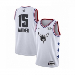 Womens Jordan Charlotte Hornets 15 Kemba Walker Swingman White 2019 All Star Game Basketball Jersey