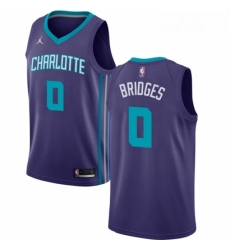 Womens Nike Jordan Charlotte Hornets 0 Miles Bridges Swingman Purple NBA Jersey Statement Edition 