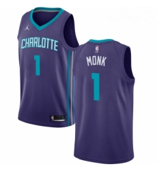 Womens Nike Jordan Charlotte Hornets 1 Malik Monk Authentic Purple NBA Jersey Statement Edition 