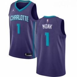 Womens Nike Jordan Charlotte Hornets 1 Malik Monk Authentic Purple NBA Jersey Statement Edition 