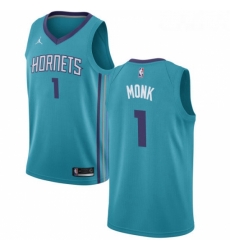 Womens Nike Jordan Charlotte Hornets 1 Malik Monk Authentic Teal NBA Jersey Icon Edition 