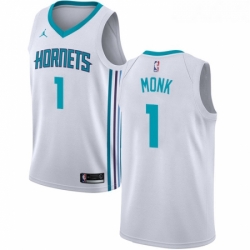 Womens Nike Jordan Charlotte Hornets 1 Malik Monk Authentic White NBA Jersey Association Edition 