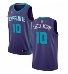 Womens Nike Jordan Charlotte Hornets 10 Michael Carter Williams Swingman Purple NBA Jersey Statement Edition 