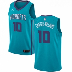 Womens Nike Jordan Charlotte Hornets 10 Michael Carter Williams Swingman Teal NBA Jersey Icon Edition 