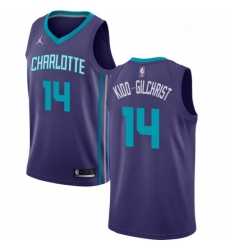 Womens Nike Jordan Charlotte Hornets 14 Michael Kidd Gilchrist Swingman Purple NBA Jersey Statement Edition