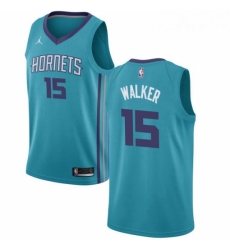 Womens Nike Jordan Charlotte Hornets 15 Kemba Walker Authentic Teal NBA Jersey Icon Edition