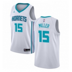 Womens Nike Jordan Charlotte Hornets 15 Percy Miller Swingman White NBA Jersey Association Edition 