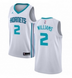 Womens Nike Jordan Charlotte Hornets 2 Marvin Williams Swingman White NBA Jersey Association Edition