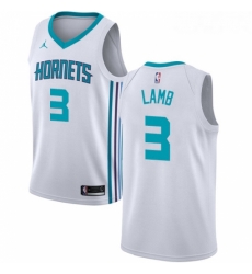 Womens Nike Jordan Charlotte Hornets 3 Jeremy Lamb Authentic White NBA Jersey Association Edition
