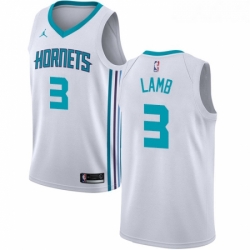 Womens Nike Jordan Charlotte Hornets 3 Jeremy Lamb Authentic White NBA Jersey Association Edition