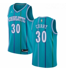 Womens Nike Jordan Charlotte Hornets 30 Dell Curry Authentic Aqua Hardwood Classics NBA Jersey