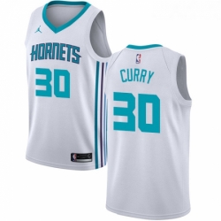 Womens Nike Jordan Charlotte Hornets 30 Dell Curry Authentic White NBA Jersey Association Edition