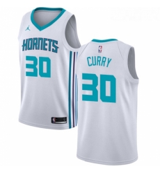 Womens Nike Jordan Charlotte Hornets 30 Dell Curry Swingman White NBA Jersey Association Edition