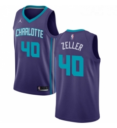 Womens Nike Jordan Charlotte Hornets 40 Cody Zeller Authentic Purple NBA Jersey Statement Edition