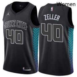 Womens Nike Jordan Charlotte Hornets 40 Cody Zeller Swingman Black NBA Jersey City Edition