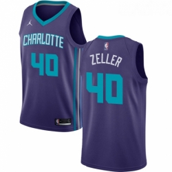 Womens Nike Jordan Charlotte Hornets 40 Cody Zeller Swingman Purple NBA Jersey Statement Edition