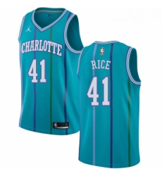 Womens Nike Jordan Charlotte Hornets 41 Glen Rice Authentic Aqua Hardwood Classics NBA Jersey