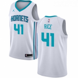 Womens Nike Jordan Charlotte Hornets 41 Glen Rice Authentic White NBA Jersey Association Edition
