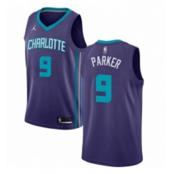 Womens Nike Jordan Charlotte Hornets 9 Tony Parker Swingman Purple NBA Jersey Statement Edition 