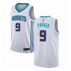 Womens Nike Jordan Charlotte Hornets 9 Tony Parker Swingman White NBA Jersey Association Edition 