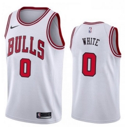 2019 NBA Draft Chicago Bulls #0 Coby White White color Jersey