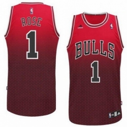Bulls 1 Derrick Rose Red Resonate Fashion Swingman Stitched NBA Jersey