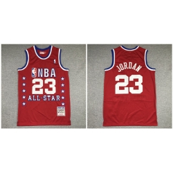 Bulls 23 Michael Jordan Red 1989 All Star Hardwood Classics Jersey