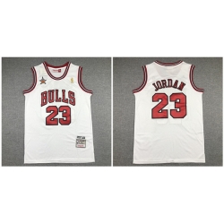 Bulls 23 Michael Jordan White 1998 All Star Hardwood Classics Jersey
