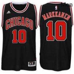 Chicago Bulls 10 Lauri Markkanen Alternate Black New Swingman Stitched NBA Jersey