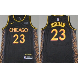 Chicago Bulls 23 Michael Jordan Black 2021 City Edition Nike Swingman Jersey