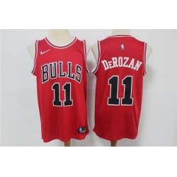 Men Chicago Bulls 11 DeMar DeRozan Red Nike Diamond 75th Anniversary Swingman Jersey