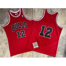 Men Chicago Bulls 12 Michael Jordan Red 1990 Hardwood Classics Jersey