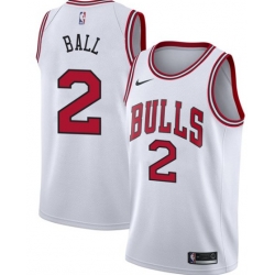 Men Chicago Bulls 2 Lonzo Ball Jersey White_ u526F u672C