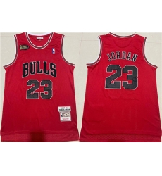 Men Chicago Bulls 23 Michael Jordan 1997 98 Red Throwback Stitched Jersey